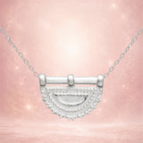 LOFT & DAUGHTER ~ Half Moon Pendant Silver Necklace