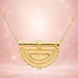 LOFT & DAUGHTER ~ Half Moon Pendant Gold Necklace