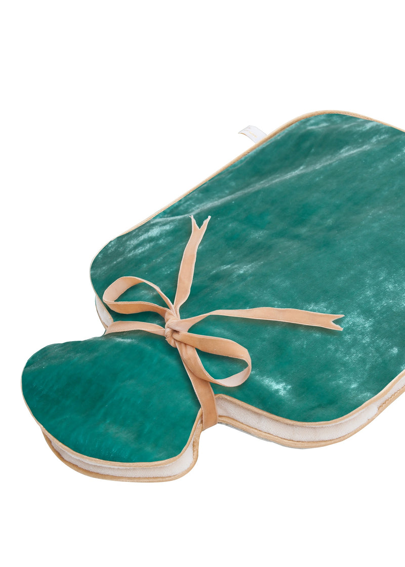 Holistic Silk Luxury Silk Velvet Hot Water Bottle ~ Aqua Silk