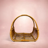 Vintage Midcentury Bamboo Magazine Rack