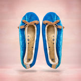 Holistic Silk Luxury Silk Velvet Massage Slippers ~ Aegean