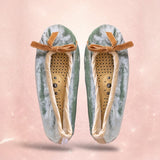 Holistic Silk Luxury Silk Velvet Massage Slippers ~ Jade