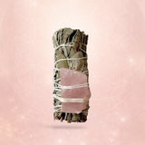 Sacred Smudging Wand // Rose Quartz - Small