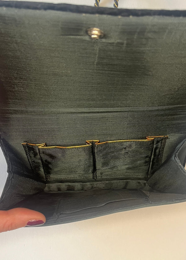 Antique Vintage Velvet Clutch Bag