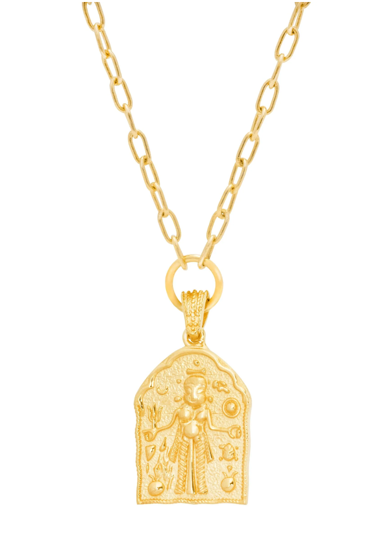 Kali Amulet Gold Pendant Necklace