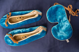 Holistic Silk Luxury Silk Velvet Massage Slippers ~ Aegean