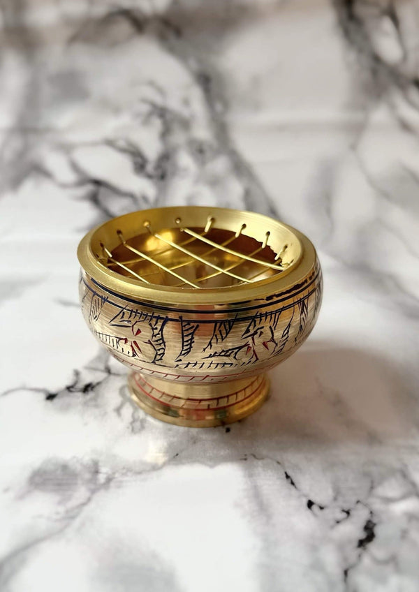 Brass Incense Burner for charcoal and resin incense 