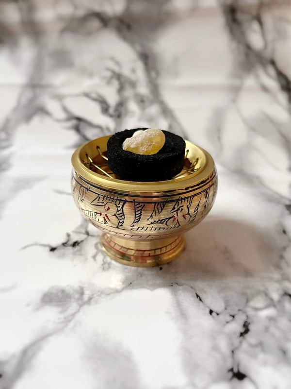 Brass Incense Burner for charcoal and resin incense 