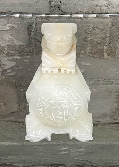 Rare Vintage Hand Carved Mayan Aztec Alabaster Marble Ashtray/Smoke Tray/Holder   Perfect as an ashtray, smudge stick holder, incense holder, trinkets/treasures, crystals holder 