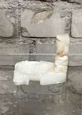 Rare Vintage Hand Carved Mayan Aztec Alabaster Marble Ashtray/Smoke Tray/Holder   Perfect as an ashtray, smudge stick holder, incense holder, trinkets/treasures, crystals holder 