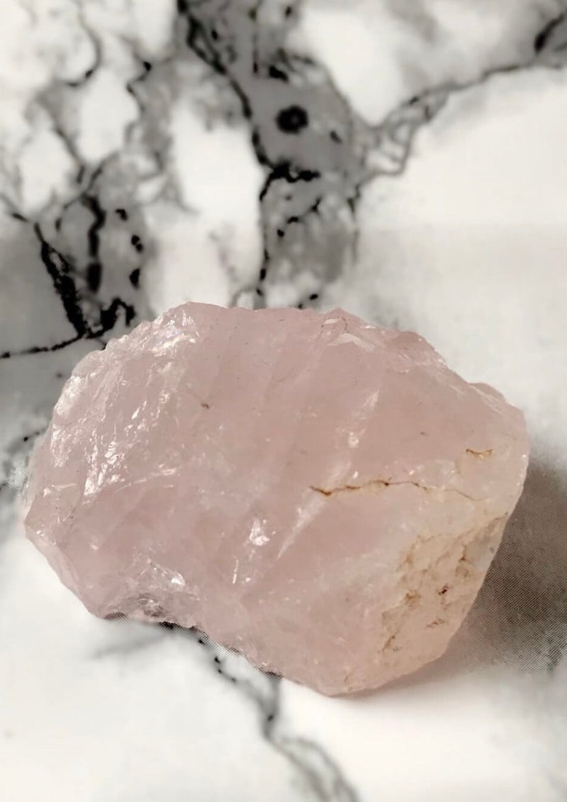 Rose Quartz Raw Chunk Magical properties: Rose Quartz is deeply calming and reassuring, teaching us the true essence of love. It opens up the heart chakra, purifying the heart and bringing us deep inner healing. Each chunk is unique therefore may vary slightly from photo