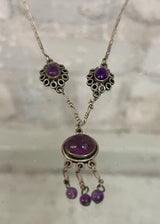 Beautiful Vintage Amethyst Necklace  We recommend a monthly charge under the Full Moon to enhance the potency of this charm.  Condition: Very Good