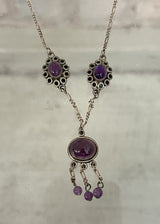 Beautiful Vintage Amethyst Necklace  We recommend a monthly charge under the Full Moon to enhance the potency of this charm.  Condition: Very Good