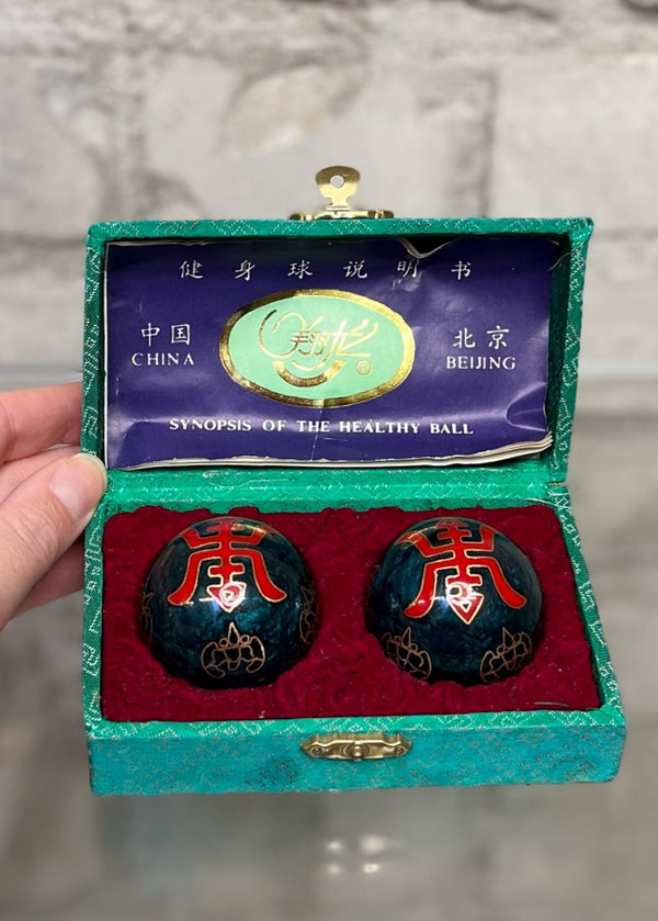 Vintage Chinese Baoding Meditation Balls  Chinese Baoding meditation balls have been used since the Ming dynasty and are still widely used today to encourage harmony, health and wellness.