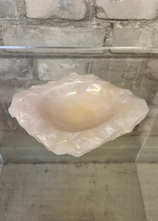 Vintage Rose Quartz Dish