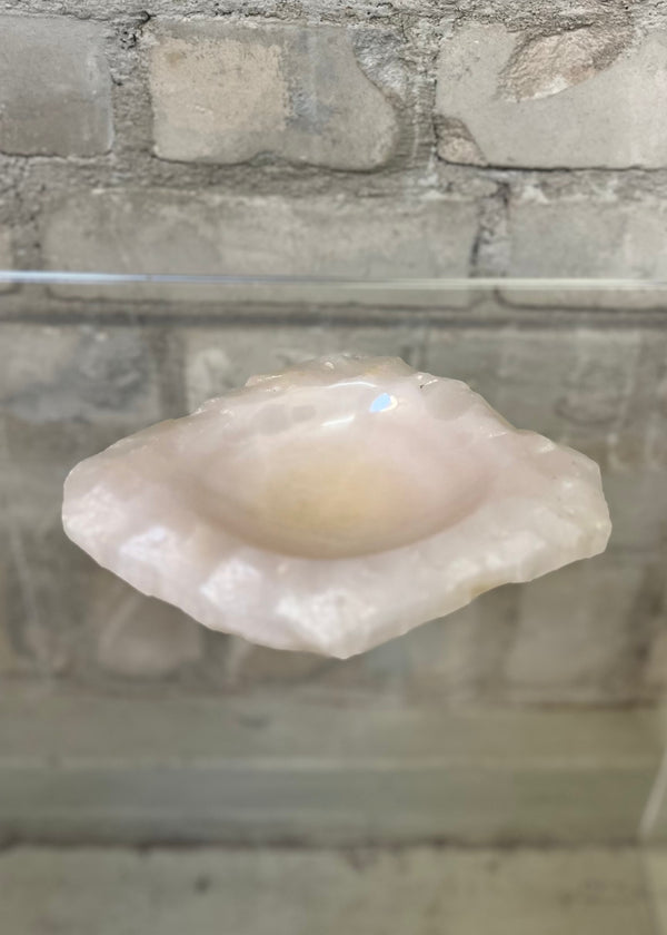 Vintage Rose Quartz Dish